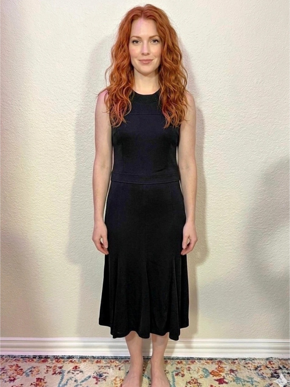 Tory Burch Black Midi Dress Size Small Like New (B8)